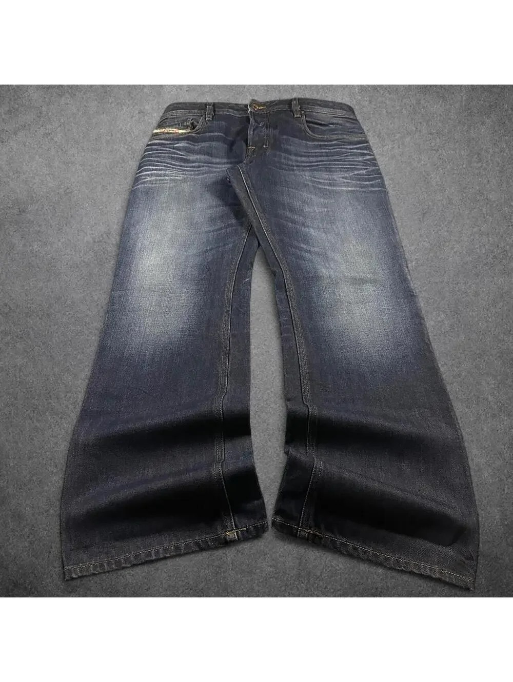 Y2K rockstar archive grunge diesel zatiny dark Wash bootcut jeans